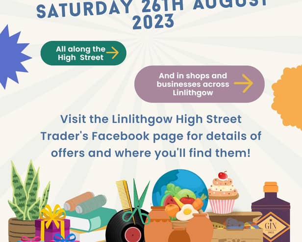 A host of Linlithgow independent businesses will be taking part in the event next Saturday.