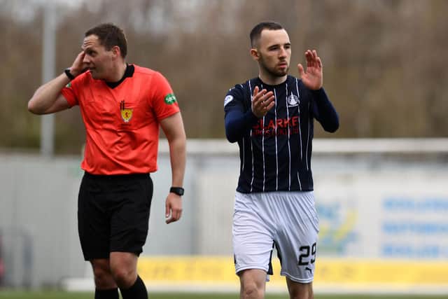 Finlay Malcolm managed a single minute of competitive action for the Bairns - with that coming against Cove Rangers last season (Photo: Michael Gillen)