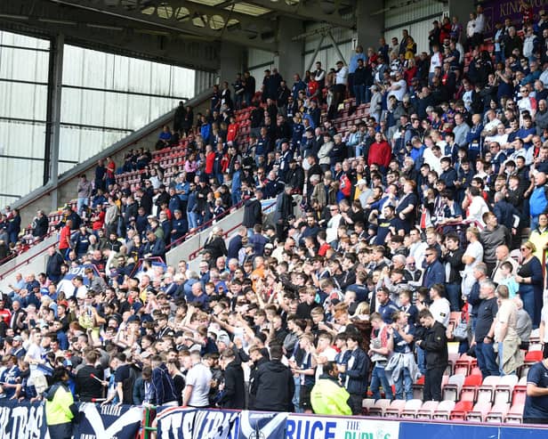 Fans gather for the match at East End Park