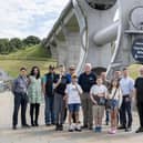 John Paterson, Scottish Canals CEO and the project team together with volunteers and children from the Safer Communities Youth Action Group from Tamfourhill, Camelon and Bantaskine. Pic: Contributed