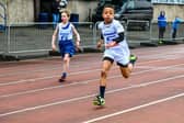 Falkirk Victoria Harriers athlete Costa Adeyemi in action (Photo: Scottish Athletics)