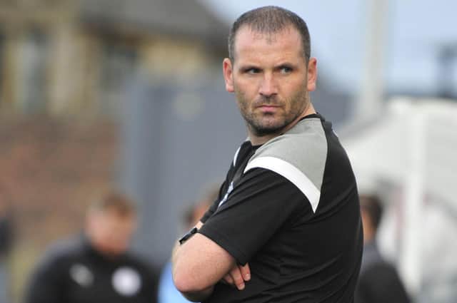 Derek Ure pictured during defeat at Bo'ness United (Pic by Alan Murray)