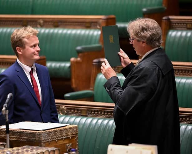 Euan Stainbank being sworn in as the Member of Parliament for Falkirk. Pic: Contributed