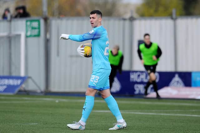 PJ Morrison saved a penalty on his Falkirk debut when he came on as a substitute in his first spell at the club on loan (Picture: Michael Gillen)