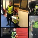 PC Hamish enjoyed himself on his stops at police stations in the Forth Valley and officers enjoyed his mum's home baking (Picture: Submitted)