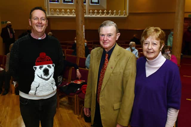 Falkirk Trinity Church minister Reverend Robert Allan joins retiring organist Bob Tait and wife Christine
