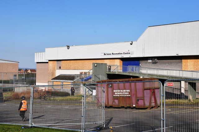 Bo'ness Recreation Centre is currently being demolished. Pic: Michael Gillen