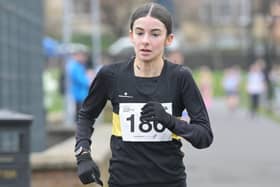 Corri McGougan is off to the Mini London Marathon after winning the under-15 girls’ 4k race (Pictures: Neil Renton/Falkirk Vics)