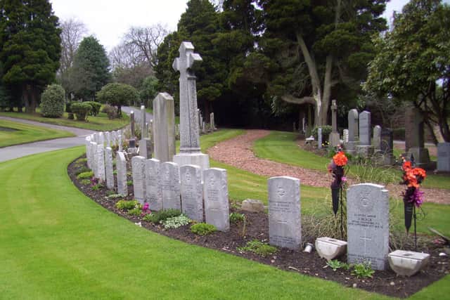 Grandsable graves of the air crews from all over the world who died while stationed in Grangemouth. Pic: Contributed