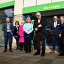 East Falkirk MP Martyn Day officially declares the new Falkirk town centre job centre open