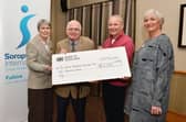 Falkirk Soroptimists cheque presentation to trustees of Duncan Hospital, left to right: Sarah Patrick, president; Bill Lawrie; Dr Graham Watson; and Susan Kennedy. Pic: Michael Gillen