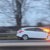 The car was well alight by the time firefighters arrived.