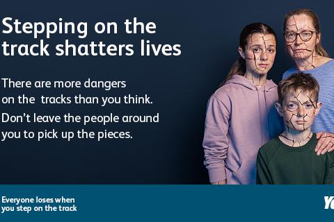 The poster for the new rail trespass campaign