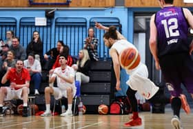 Burroughs celebrates scoring basket