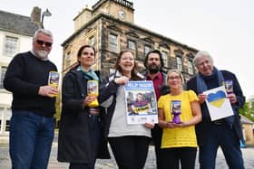 Stock photo of different groups including One Linlithgow collecting donations for refugees arriving in the Linlithgow area from Ukraine.