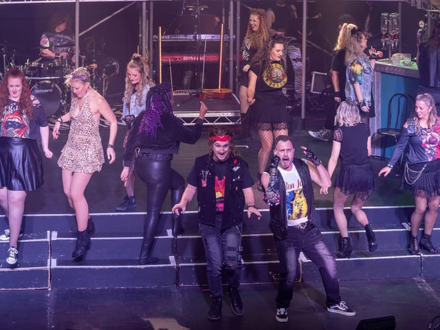 The musical is a 1980s jukebox of rock anthems.