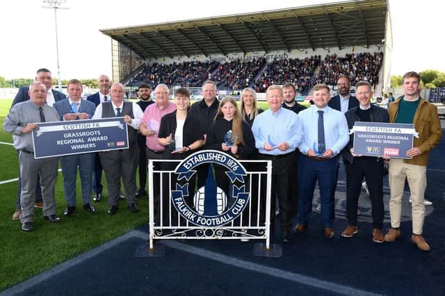 Prize winners from the recent Scottish FA Central Region Grassroots Awards event (Photo: Ian Sneddon)
