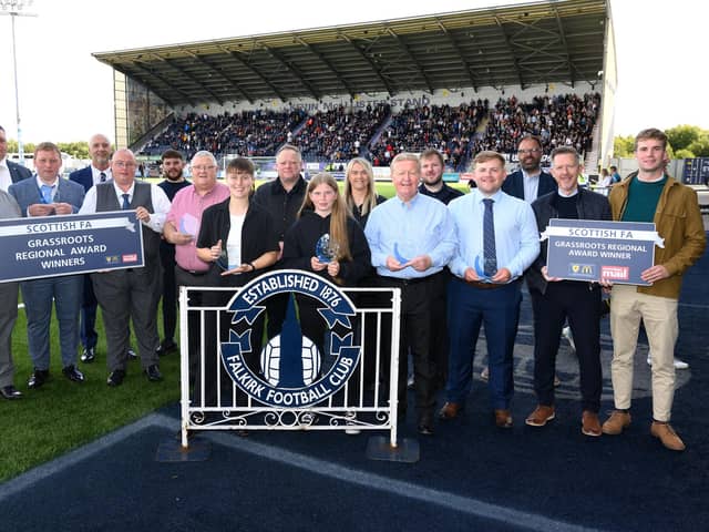 Prize winners from the recent Scottish FA Central Region Grassroots Awards event (Photo: Ian Sneddon)