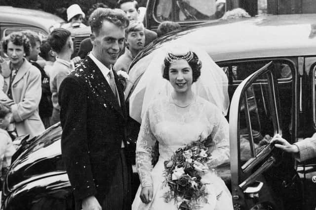 Crawford Stewart and Etta Rae were married at Slamannan Parish Church on August 5, 1960