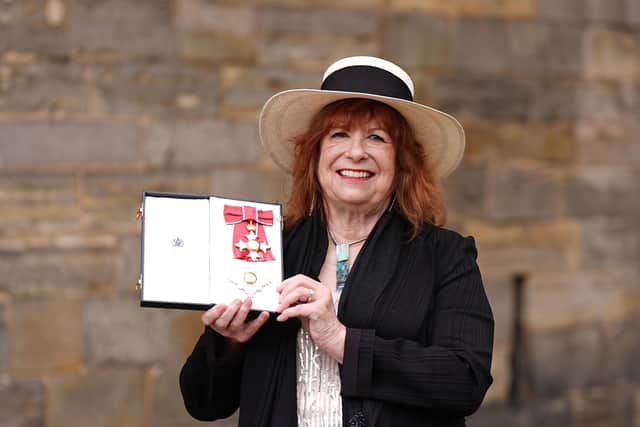 Falkirk-born artist Barbara Rae after being made a Dame Commander of the British Empire, for services to Arts, in a investiture ceremony at the Palace of Holyroodhouse. Pic: Aaron Chown/PA Wire