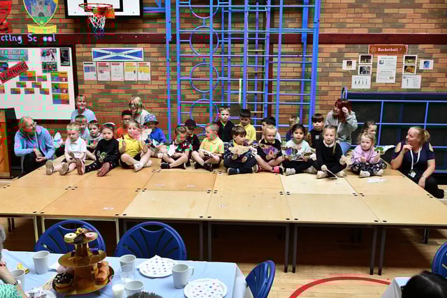 From the big kids of Primary 7 right down to the wee tots of the nursery, every youngster put their heart and soul into thanking their parent helpers at Dunipace Primary School Thank You Tea