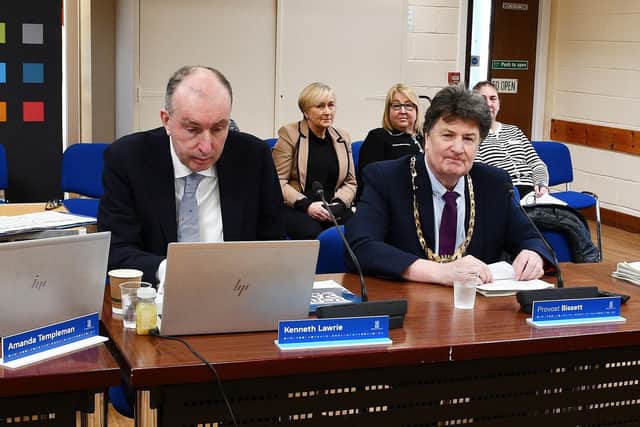 Kenneth Lawrie CEO and Provost Robert Bissett ahead of Thursday's budget meeting.  (Pic: Michael Gillen)