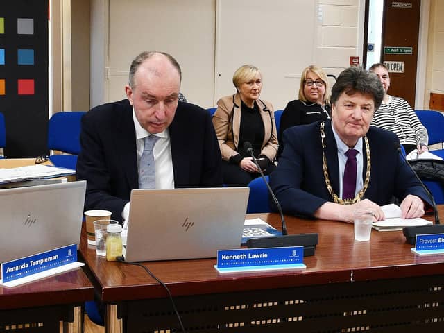 Kenneth Lawrie CEO and Provost Robert Bissett ahead of Thursday's budget meeting.  (Pic: Michael Gillen)