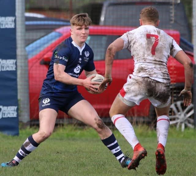 Sean Taylor in international action for Scotland (Submitted pic)