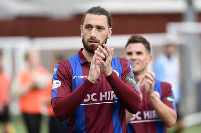 Stenny skipper Gregor Buchanan after last Saturday's 3-2 home win over Cove Rangers (Photo: Alan Murray)