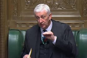 Speaker of the House of Commons Lindsay Hoyle in the House of Commons yesterday. Pic: Getty