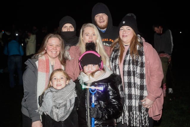 Spectators wrapped up warm to watch the display.