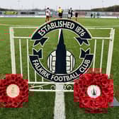 The footballing family, including Falkirk FC and Airdrieonians FC, came together to pay its respects to the fallen on Saturday.