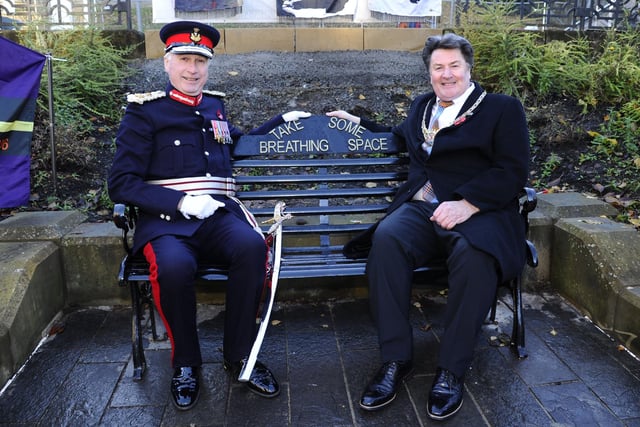 The bench commemorates the centenary of Royal British Legion in 2021.