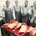 The butchery skills students get to experience some hands on training