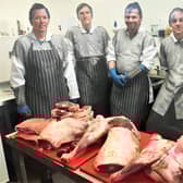 The butchery skills students get to experience some hands on training