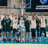 Falkirk youngster Max during his training event with the Caledonian Gladiators' team (Photo: Submitted)
