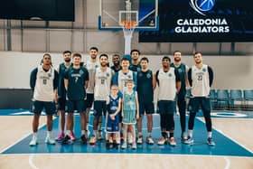 Falkirk youngster Max during his training event with the Caledonian Gladiators' team (Photo: Submitted)