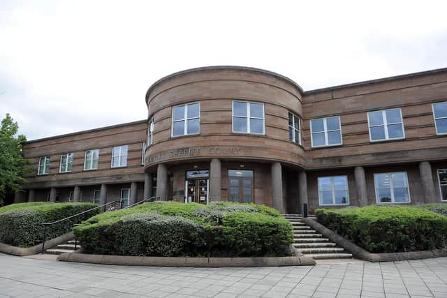 Redding man Michael Paris was fined and placed under supervision at Falkirk Sheriff Court. Picture: Michael Gillen.