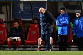 Paul Sheerin on the touchline (Pics Michael Gillen)