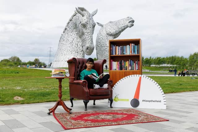 The pop up library at the Helix aimed to promote the national reading initiative