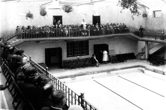 Provost Logan at the official opening of the baths in 1932.