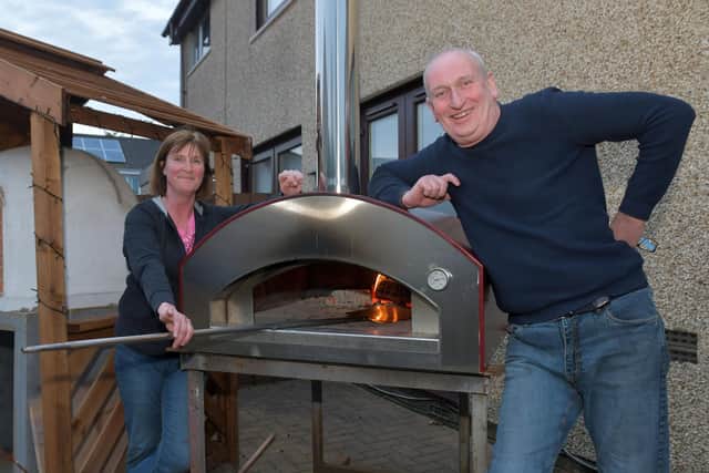 Banknock couple Sandra Toner and Casey Toner are making free pizza slices for the community from 5pm tonight