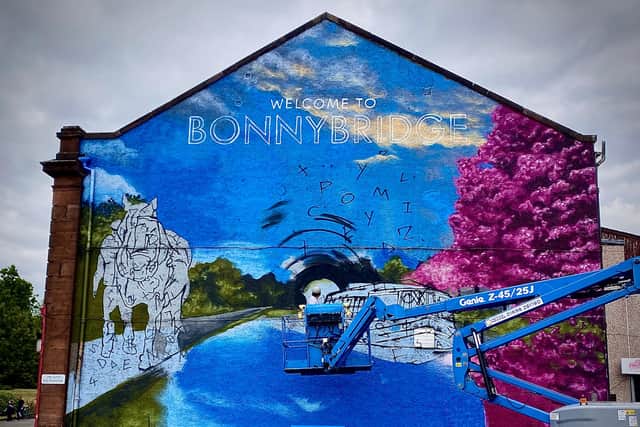 A new mural in Bonnybridge is taking shape. Picture: Christo Craig, Maison Ordinaire.