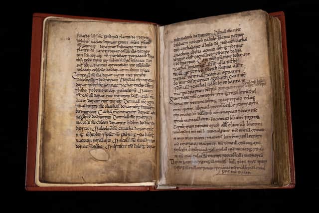 The Book of Deer, which was written around 850AD and was used at a Pictish-era monastery in Aberdeenshire, has returned to the North East after hundreds of years. PIC: Syndics of Cambridge University Library.
