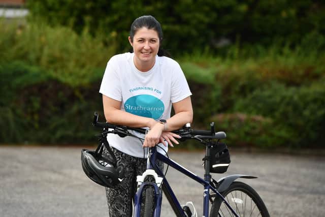 Kirsty Clarke is heading to Cuba to complete a 220 mile cycle in aid of Strathcarron Hospice.  Pic: Michael Gillen.