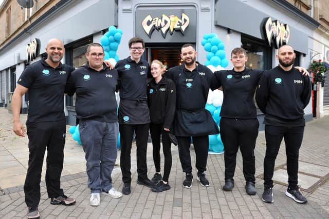 The Candied team open their new branch in Stenhousemuir and raise £5000 for Strathcarron Hospice