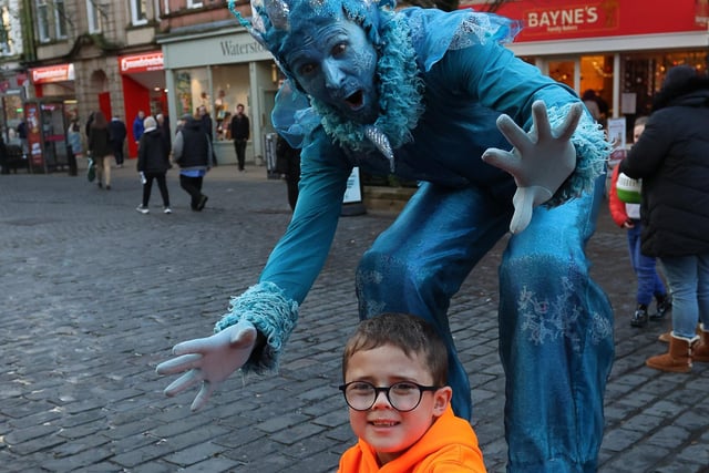 Jack Frost with Kayden (6), from Alloa.