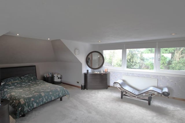 The fifth bedroom is upstairs.