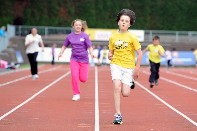 Youngsters took part in a number of sporting events during the day.