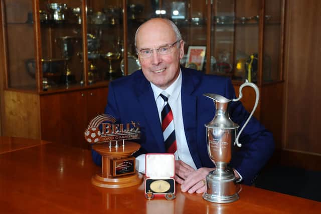 Totten landed league winners' medals with the Bairns as well as manager of the year awards for his time in charge. Picture: Michael Gillen.